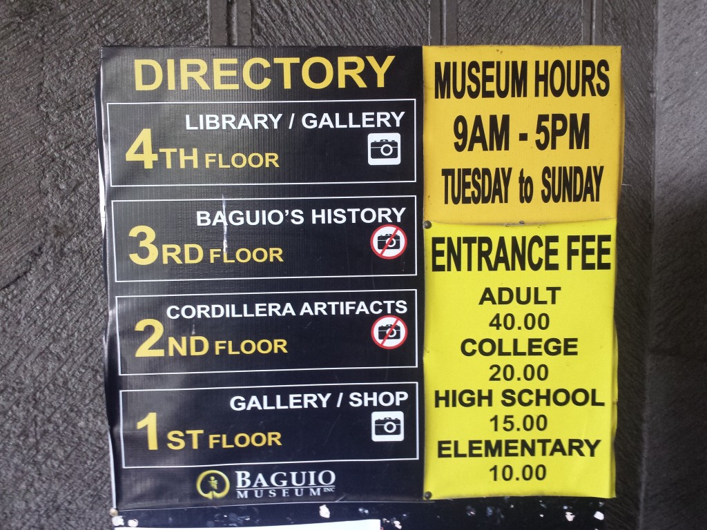Baguio museum hours