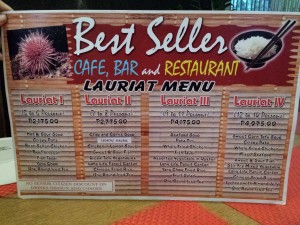 best seller cafe bar restaurant baguio lauriat menu