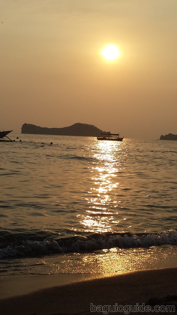sunset at pundaquit 576x1024 How to get to Anawangin Cove from Manila